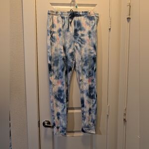 Blue/Pink/White Tie-Dye Print Plus Joggers